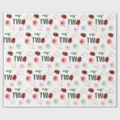 Papier Cadeau Belle Lady Bugs Cadeau 2e anniversaire Wrapper Pap (Plat)