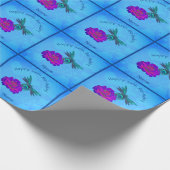 Papier Cadeau Belle libellule sur fleur Anniversaire personnalis (Coin)