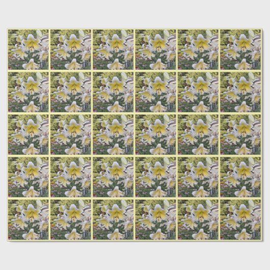 Papier Cadeau Belle Lys d'Été (Plat)