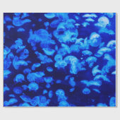 Papier Cadeau Belle méduse bleue (Plat)