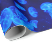 Papier Cadeau Belle méduse bleue (Coin rond)