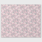 Papier Cadeau Belle neige rose (Plat)