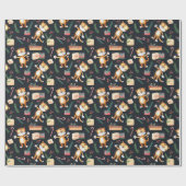 Papier Cadeau Belle Noël / Nouvel An Tigre (Plat)