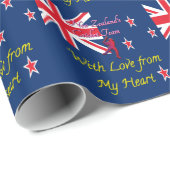 Papier Cadeau Belle Nouvelle-Zélande Drapeau Art Design (Coin rond)