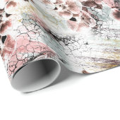 Papier Cadeau Belle orchidée stylisée (Coin rond)