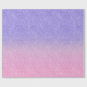 Papier Cadeau Belle Parties scintillant rose violet Ombre (Plat)