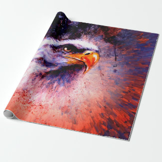 Papier Cadeau belle peinture d'aigle sur un dos abstrait