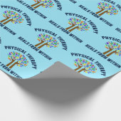 Papier Cadeau Belle physiothérapeute Bleu Anniversaire (Coin)