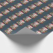 Papier Cadeau Belle pile de livres avec chat (Coin)