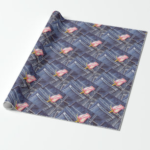Papier Cadeau Belle rose rose simple