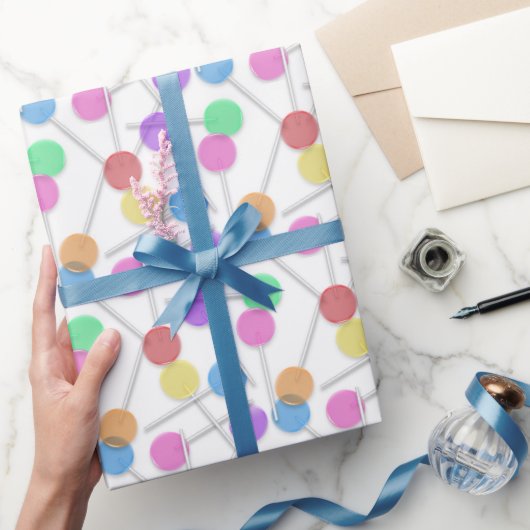 Papier Cadeau Belle sucrerie fête sucrée lollipop (Cadeaux)