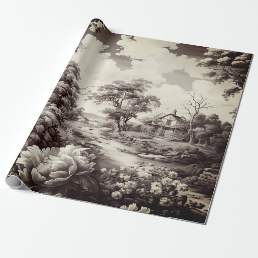 Papier Cadeau Belle Toile vintage (Déroulé)