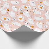 Papier Cadeau Belle Trick ou Traiter des Fantômes avec des citro (Coin)