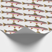 Papier Cadeau Belle truite arc-en-ciel pour les pêcheurs hommes  (Coin)