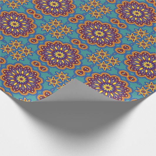 Papier Cadeau Belle tuile de Boho Talavera (Coin)