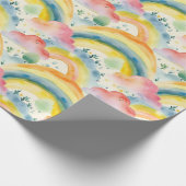 Papier Cadeau Belles créatures arc-en-ciel inspirées des nuages (Coin)