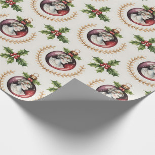 Papier Cadeau Belles décorations de Noël victoriennes
