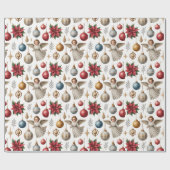 Papier Cadeau Belles décorations de Noël victoriennes (Plat)