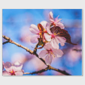 Papier Cadeau Belles fleurs de Sakura (Plat)