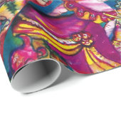 PAPIER CADEAU BELLES POUDRES ANCIENNES ET ORNEMENTS DE NOËL (Coin rond)