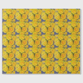 Papier Cadeau Belles roses jaunes (Plat)