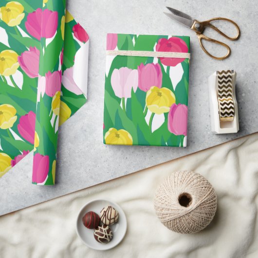 Papier Cadeau Belles tulipes. (Artisanat)
