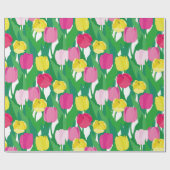 Papier Cadeau Belles tulipes. (Plat)