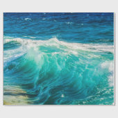 Papier Cadeau Belles vagues océaniques (Plat)