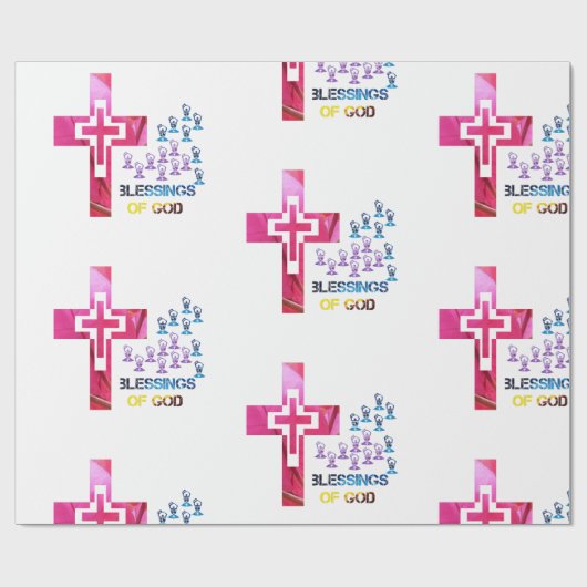 Papier Cadeau bénédiction de Dieu (Plat)