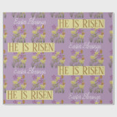 Papier Cadeau Bénédiction de Pâques | Il Est Ressuscité Plutôt F (Plat)