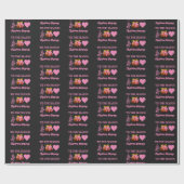 Papier Cadeau BÉNÉDICTIONS DE NOËL Rose (Plat)