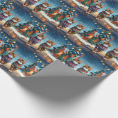 Papier Cadeau Bengal Cats Christmas Snow Holiday (Coin)