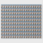 Papier Cadeau Bengal Chat hiver Wonderland Noël Joie (Plat)