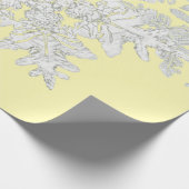 PAPIER CADEAU BENTLEY NEWFLAKES SUR LE CADEAU JAUNE PAPIER À LAV (Coin)