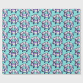 Papier Cadeau Benzene Molecule Motif Chimie organique Art (Plat)