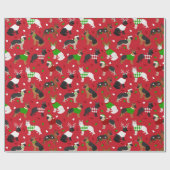 Papier Cadeau Berger allemand de Noël (Plat)