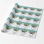 Papier Cadeau Berger Allemand Silver Sable Forêt enneigée d'hive (Déroulé)