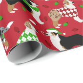 Papier Cadeau Berger australien de Noël (Coin rond)