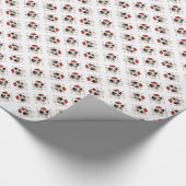 Papier Cadeau Berger australien Père Noël Paws (Coin)