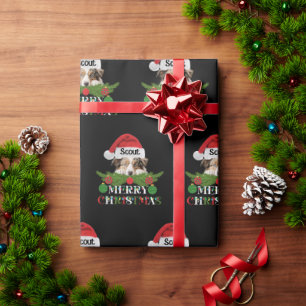 Papier Cadeau Berger australien Personnalisé Joyeux Noël