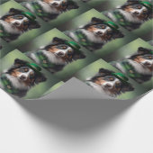 Papier Cadeau berger australien saint patrick (Coin)