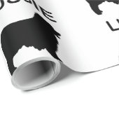 Papier Cadeau berger australien vie aussie (Coin rond)