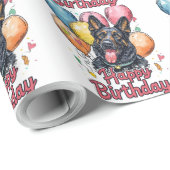 Papier Cadeau Berger Belge avec Ballons (Coin rond)