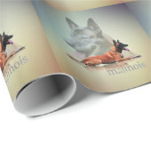 Papier Cadeau Berger belge - Malinois (Coin rond)