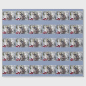 Papier cadeau Bergeronnette grise (Plat)