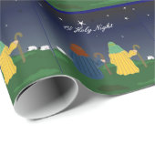 Papier Cadeau Bergers avec leur mouton (Coin rond)