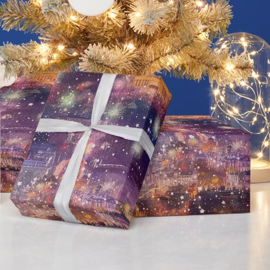 Papier Cadeau Berlin à Noël & Nouvel An en Aquarelles (Vacances)