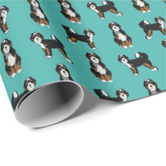 Papier Cadeau Bernedoodle Chien