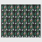 Papier Cadeau Bernedoodle Chien conduisant vélo St. Patrick's Da (Plat)