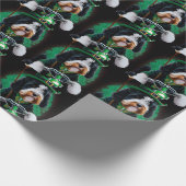 Papier Cadeau Bernedoodle Chien conduisant vélo St. Patrick's Da (Coin)